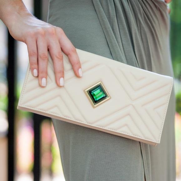 Kristina George bone leather clutch bag - Picture 2 of 6